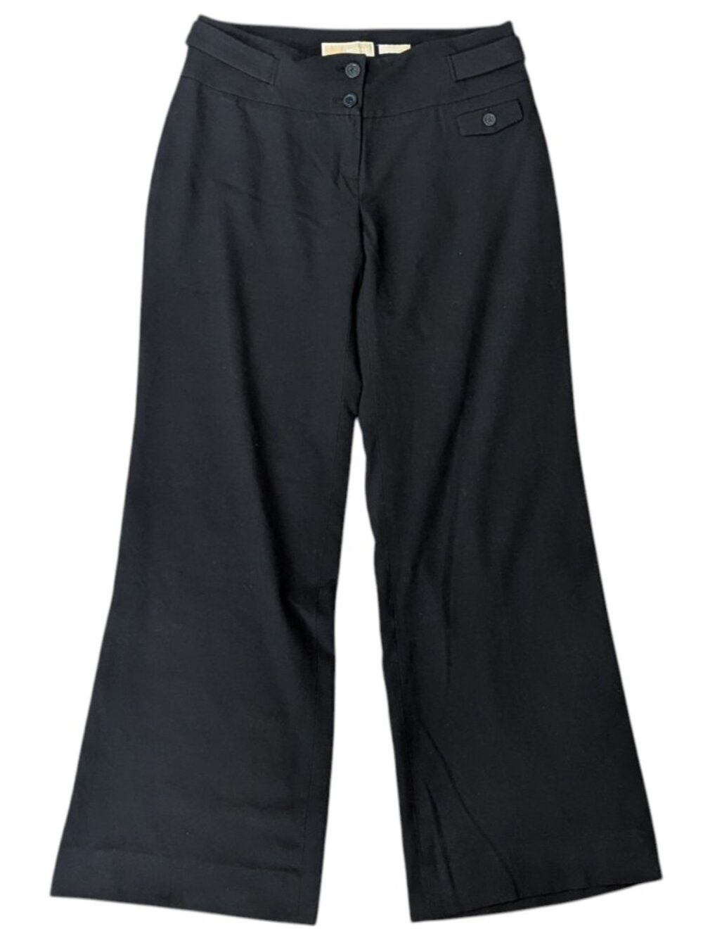 Michael Michael Kors Berkeley Fit Black Wide Leg Trousers Pants Womens Size 4